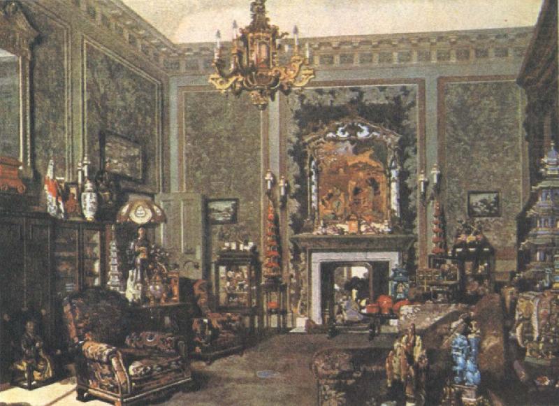 unknow artist drottning marys kinesiska rum i bucking ham palace china oil painting image